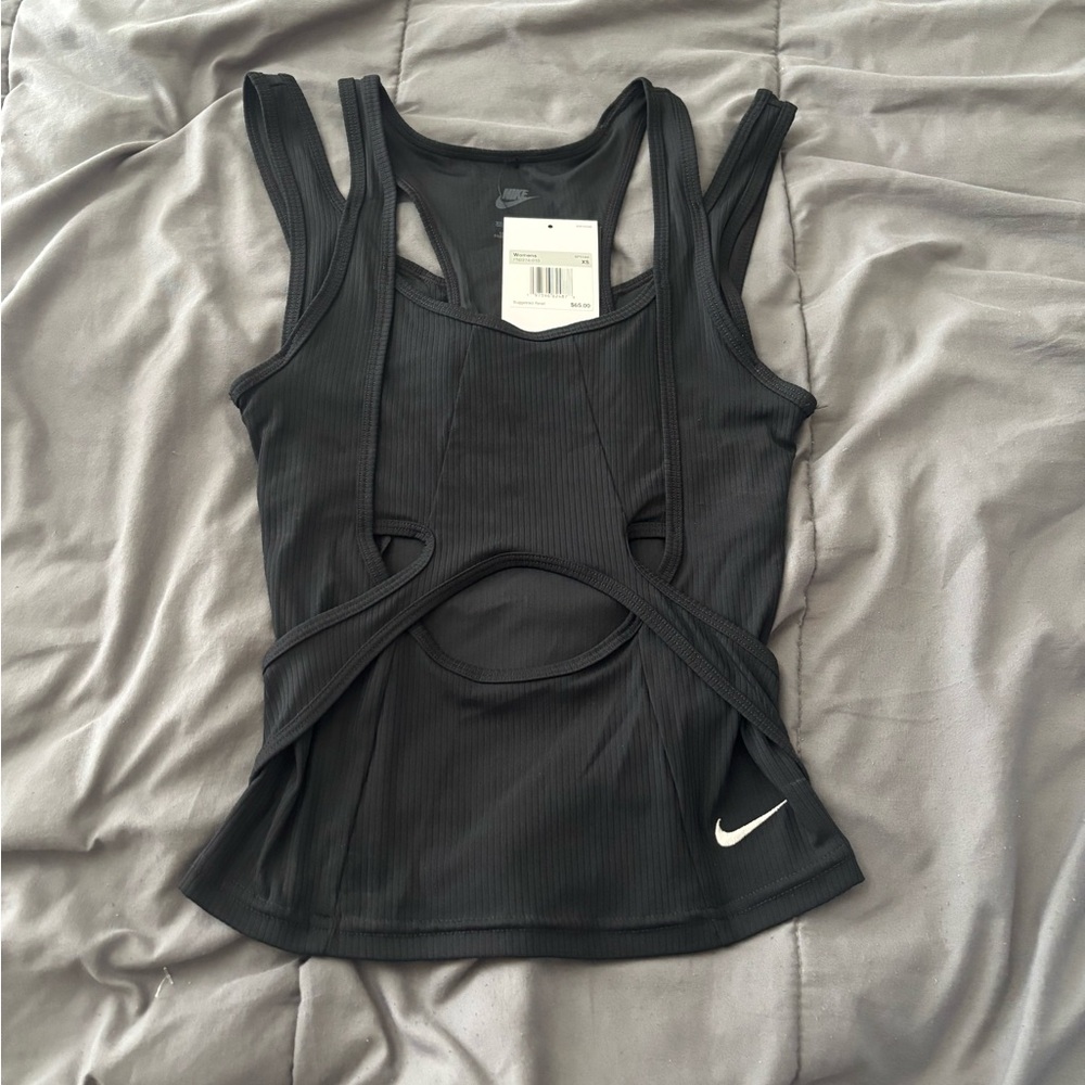 Nike Black Cut Out Sleeveless Tank Top